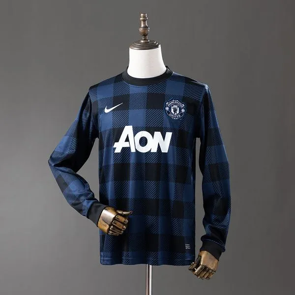 Camiseta de fútbol Manchester United 2013/14 VISITANTE MANGA LARGA VERSION FAN